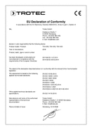 Declaração de conformidade dos termoventiladores elétricos TEH 200 / TEH 300 / TEH 400 (INT)