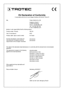 Declaração de conformidade refrigerador de ar PAE 20 (INT)