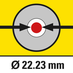 Diâmetro do orifício 22,23 mm