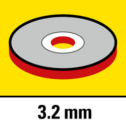 Espessura do disco de rebarbar 2,5 mm
