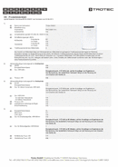 Ficha de dados do produto do aparelho de climatização ambiente PAC 3000 X A+ (INT)