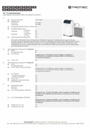Ficha de dados do produto do ar condicionado PAC 4600 (INT)