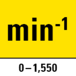 N° de rotações em vazio de 1.550 rpm