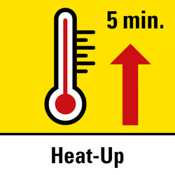 Sistema de aquecimento rápido - tempo de aquecimento de apenas 5 minutos