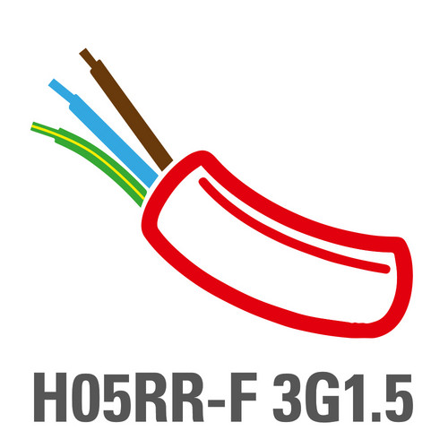 Tipo de cabo H05RR-F 3G1,5